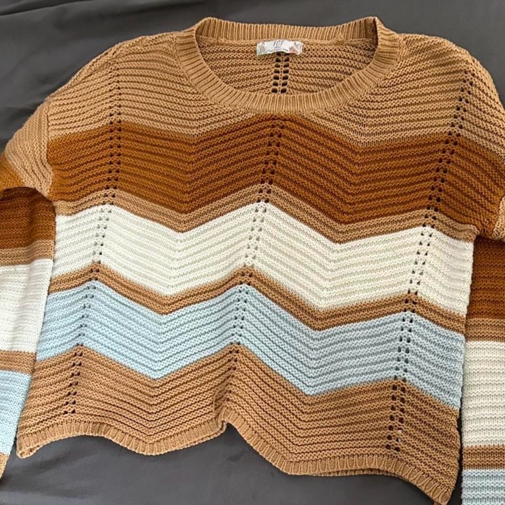 Striped Knitted Girls Sweater